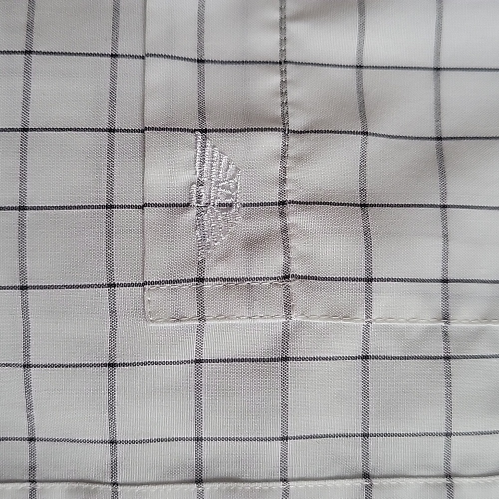 Giorgio Armani Le Collezioni button down dress shirt, black/white check, sz 16.5 - Picture 3 of 10